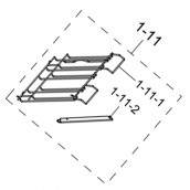 Ensemble rail téléscopique coté gauche