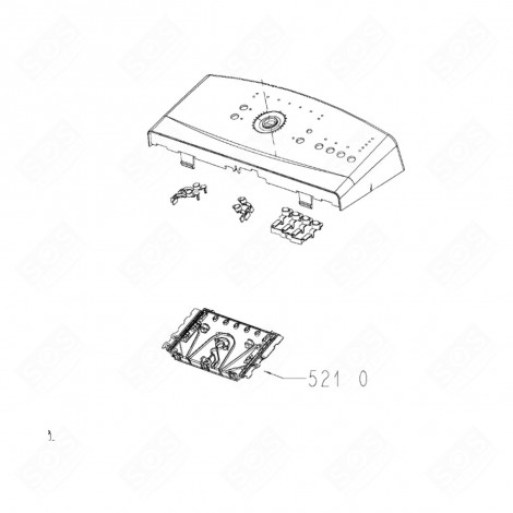 CARTE ELECTRONIQUE, MODULE DE PUISSANCE (REPÈRE 5210) MACHINE À LAVER, LAVE-LINGE - 481010882295, C00502563