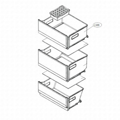 Tiroir supérieur (partie congélateur) repère 136B