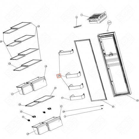 BALCONNET BOUTEILLES (REPÈRE N°37) 407X136X90 MM RÉFRIGÉRATEUR, CONGÉLATEUR - 9178021655