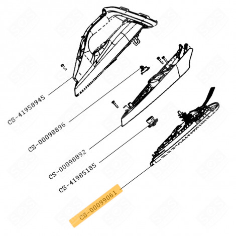 SEMELLE COMPLÈTE (REPÈRE N°CS-00099061) CENTRALE VAPEUR, FER À REPASSER - CS-00099061, CS00099061