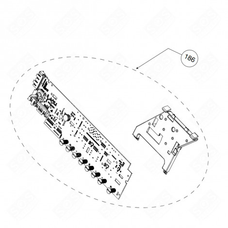 CARTE ELECTRONIQUE, MODULE DE PUISSANCE (REPÈRE 186) MACHINE À LAVER, LAVE-LINGE - 2471104720, 2471104721