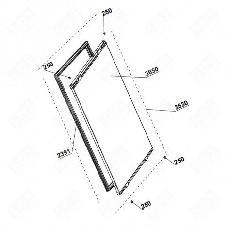 JOINT DE PORTE (REPÈRE N°2391) RÉFRIGÉRATEUR, CONGÉLATEUR - 4663520800