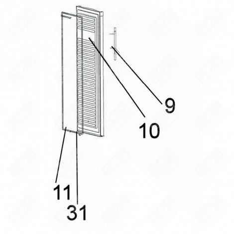 JOINT DE PORTE REPÈRE 11 RÉFRIGÉRATEUR, CONGÉLATEUR - 53030033