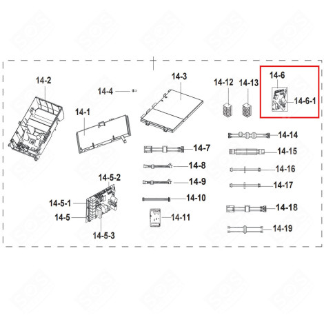 CARTE ÉLECTRONIQUE, MODULE PRINCIPALE (REPÈRE 14-6) CLIMATISEUR - DB92-04624B