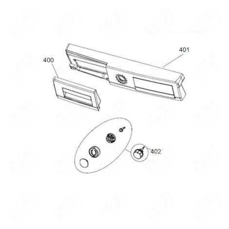 MANETTE DE PROGRAMMATION ( REPÈRE 402 ) MACHINE À LAVER, LAVE-LINGE - EBZ64607147