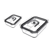 Kit de 2 boîtes en verre