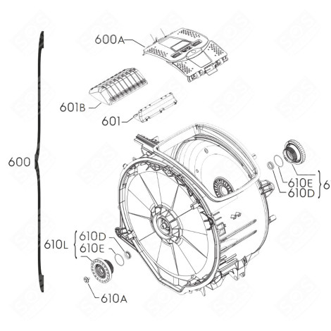 ENSEMBLE CUVE MACHINE À LAVER, LAVE-LINGE - 4055399077