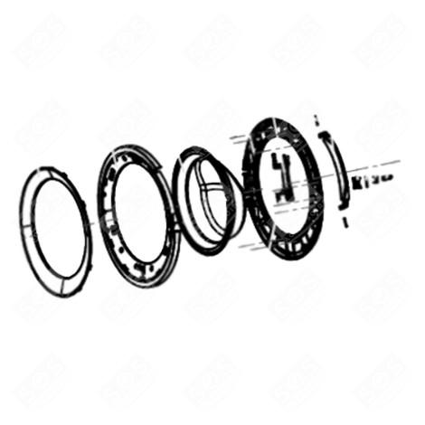 PORTE DE HUBLOT MACHINE À LAVER, LAVE-LINGE - LA002466