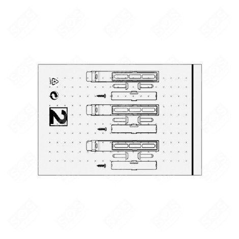 LOT DE DEUX SUPPORTS RÉFRIGÉRATEUR, CONGÉLATEUR - 4669080100