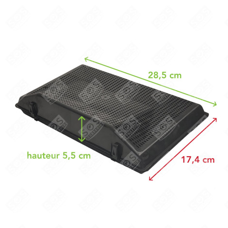 LOT DE 2 FILTRES CHARBON TYPE 37 D'ORIGINE  HOTTE - 484000008786, 481249038015