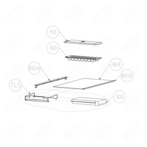 CLAYETTE (REPÈRE N°863) RÉFRIGÉRATEUR, CONGÉLATEUR - 4362727700