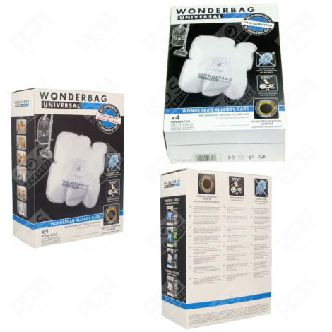 LOT DE 3 BOITES DE 4 SACS MICROFIBRES UNIVERSELS ASPIRATEUR - WB484720