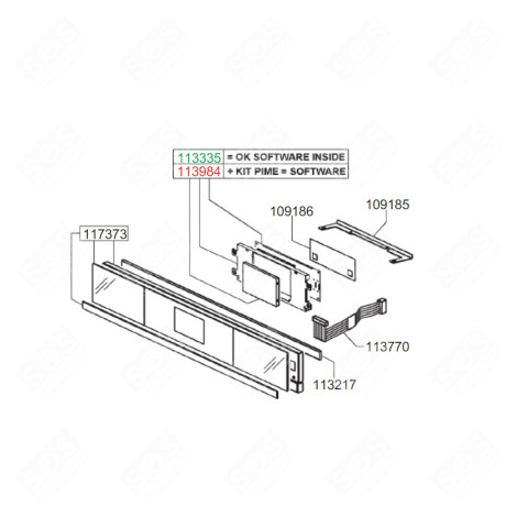 UNITÉ ÉLECTRIQUE ( REPÈRE 113335 ) FOUR, CUISINIÈRE - 691653033