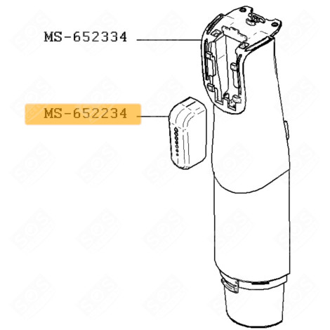 BOUTON DE COMMANDE NOIR ( REPÈRE MS-652234 ) ROBOT MÉNAGER - MS-652234, MS652234