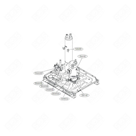 COMPRESSEUR (REPÈRE 554160) CLIMATISEUR - TBZ35837701