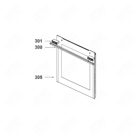 VITRE EXTERNE (REPÈRE 305) FOUR, CUISINIÈRE - AS0078144
