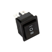 Interrupteur M/A  10A noir 3 positions 29,5X21