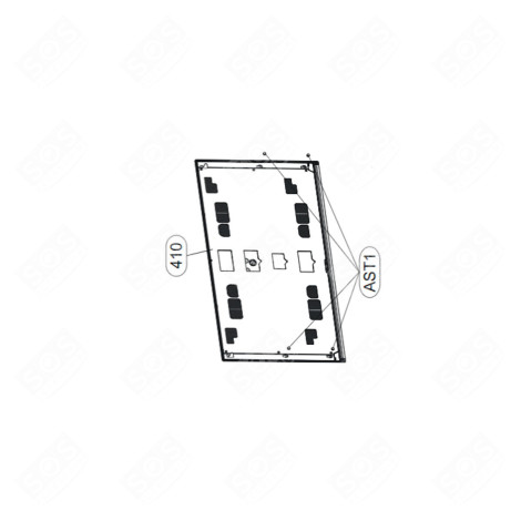 COUVERCLE BEIGE (REPÈRE 410) TÉLÉVISION - ACQ30432111