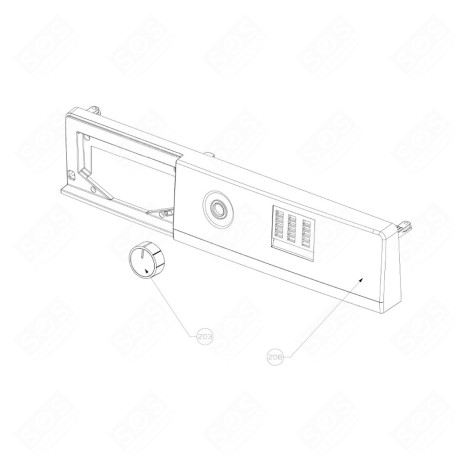 BANDEAU DE COMMANDE ( REPÈRE 208 ) MACHINE À LAVER, LAVE-LINGE - 1911904210