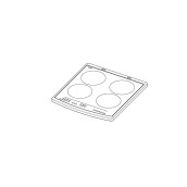 Dessus verre avec encadrement inoxydable d'origine