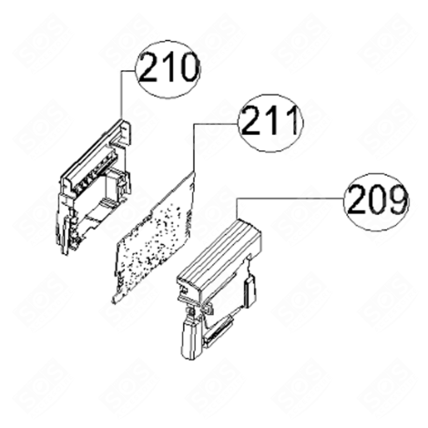 CARTE ÉLECTRONIQUE (REPÈRE 211) LAVE-VAISSELLE - 22227447