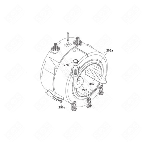 CUVE COMPLÈTE MACHINE À LAVER, LAVE-LINGE - 43026057