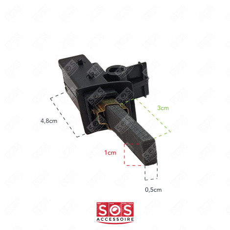 JEU DE 2 CHARBONS MOTEUR D'ORIGINE MACHINE À LAVER, LAVE-LINGE - 52X5258, 00600883
