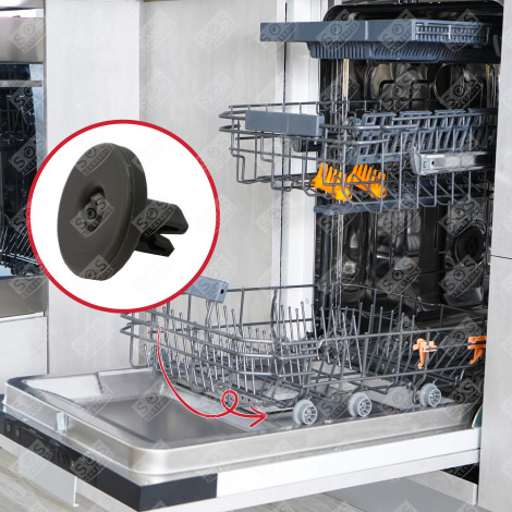 LOT DE 8 ROULETTES PANIER INFÉRIEUR LAVE-VAISSELLE - 50286965004