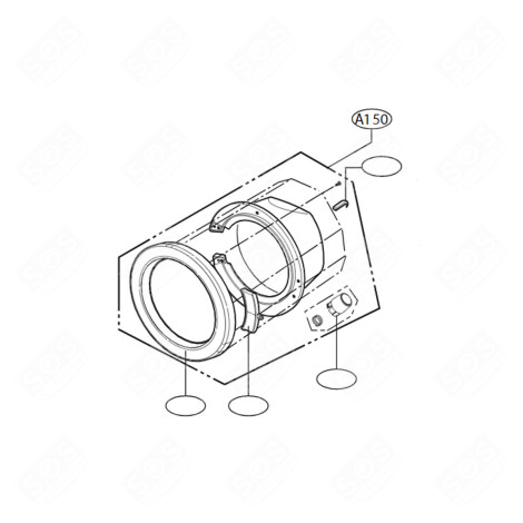 HUBLOT COMPLET MACHINE À LAVER, LAVE-LINGE - ADC74154904