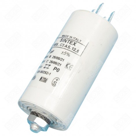 CONDENSATEUR 12.5MF UNIVERSEL LAVE-VAISSELLE - 481281728955, 2807960100