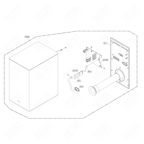 CAISSON DE BASSE ( REPÈRE A900 ) AUDIO, CHAÎNE HIFI - TCG37388136