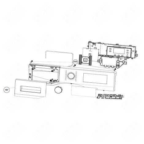 FAÇADE TIROIR (REPÈRE 197) MACHINE À LAVER, LAVE-LINGE - 2420709958