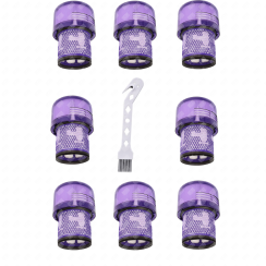 Lot de 8 Filtres Hepa compatible V11 V12 V15 avec brosse de nettoyage