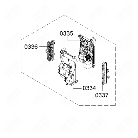 CARTE ÉLECTRONIQUE, MODULE DE PUISSANCE (REPÈRE 0335) MACHINE À LAVER, LAVE-LINGE - 11043669