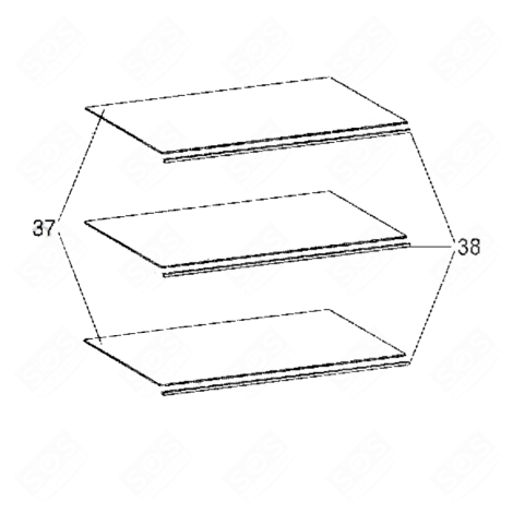 PROFIL AVANT CLAYETTE (REPÈRE 38) FRIGO, RÉFRIGÉRATEUR, CONGÉLATEUR - 42136997