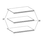 Profil avant clayette (repère 38)
