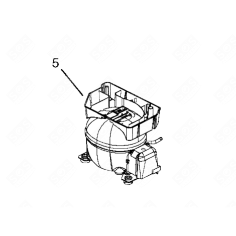 COMPRESSEUR EM2C70CLT FRIGO, RÉFRIGÉRATEUR, CONGÉLATEUR - 482000010929