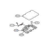 Carte électronique, module principal (repère 500A)