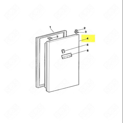 ENSEMBLE PORTE BLANC/GMB/STYLE 534X1184X RÉFRIGÉRATEUR, CONGÉLATEUR - C00087322