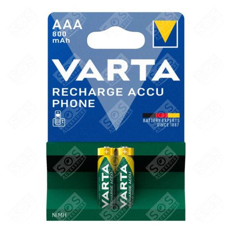 LOT DE 2 PILES RECHARGEABLES AAA LR03 NIMH 800MAH ACCESSOIRES ET ENTRETIEN - 58398101402