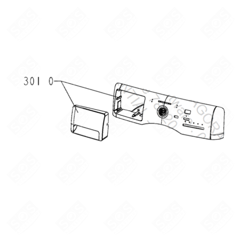 BANDEAU DE COMMANDE + POIGNEE TIROIR SÈCHE-LINGE - 481010411638