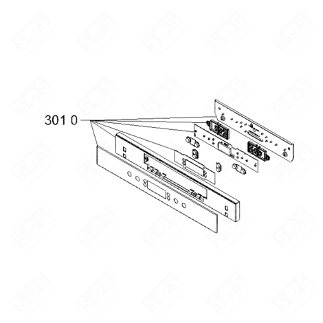 PANNEAU DE COMMANDE 703/733/743 CORE+ IX FOUR MICRO-ONDES - 481010398584