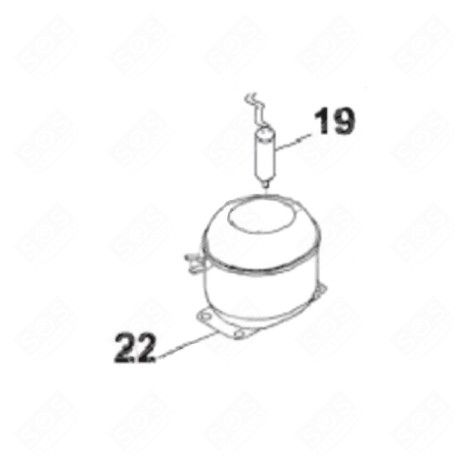 CONDENSATEUR 5 MF ( REPÈRE 19 ) RÉFRIGÉRATEUR, CONGÉLATEUR - 53030027, MKNC505