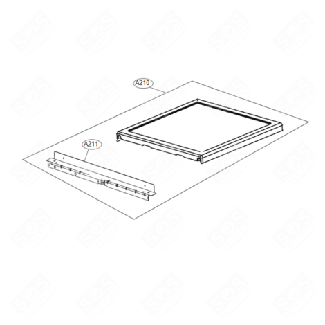 DESSUS TOP (REPÈRE A210) MACHINE À LAVER, LAVE-LINGE - AGU73708710