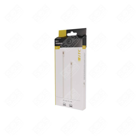 CÂBLE BLANC RJ11 ADSL (2M) TÉLÉPHONIE, SMARTPHONE - 3902