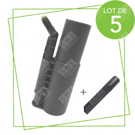 LOT DE 5 BUSES HAUTE PRESSION 120° AVEC 1 SUCEUR PLAT NETTOYEUR VAPEUR - M0007065