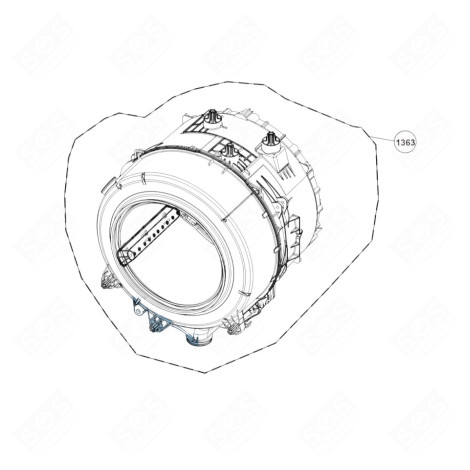 BLOC LAVEUR D'ORIGINE MACHINE À LAVER, LAVE-LINGE - 2443704800