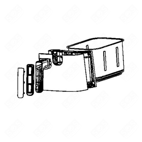 ENSEMBLE TIROIR DROIT FRITEUSE, AIRFRYER - SS-9100056099, SS9100056099