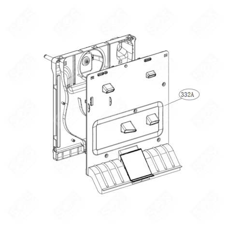 GRILLE DE VENTILATEUR (REPÈRE 332A) FRIGO, RÉFRIGÉRATEUR, CONGÉLATEUR - 3531JQ2001B